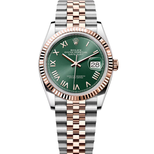 Rolex Datejust 36 NEW Mint Green Roman Dial on Jubilee 126231 Papers 2026