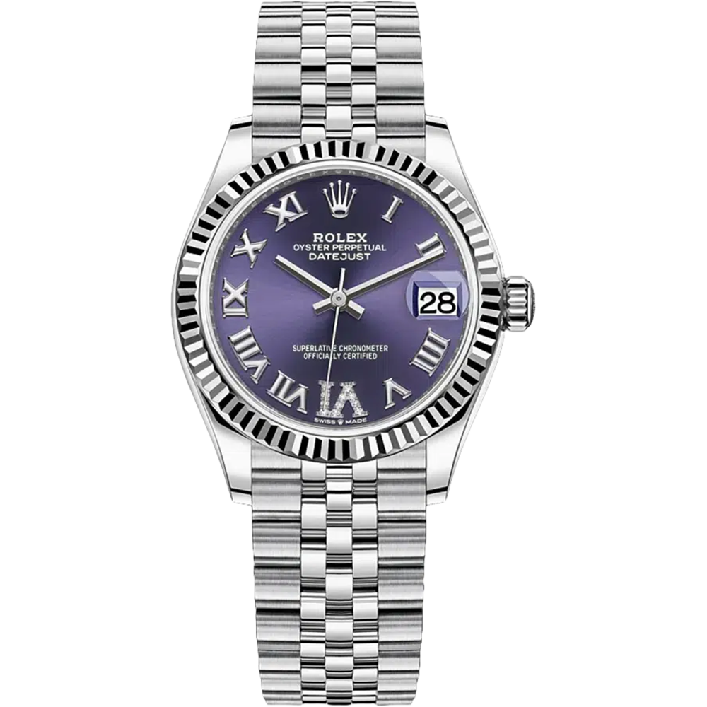 Rolex Datejust 31 Aubergine Roman Diamond 6 Dial on Jubilee 278274 Papers 2026