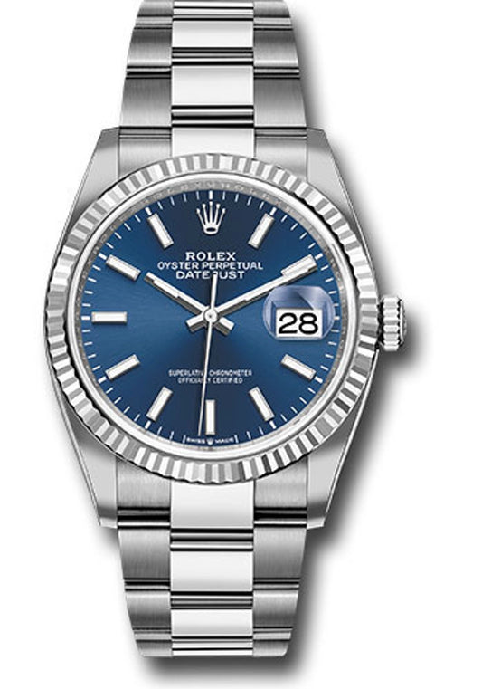 Rolex Datejust 36 Blue Index Dial on Oyster 126234 Complete 2026