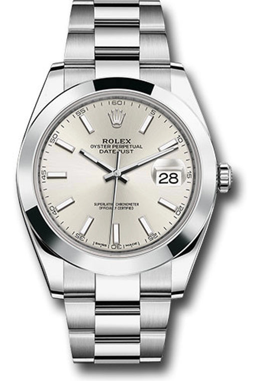 Rolex Datejust 41 Silver Index Dial on Oyster 126300 Card 2024