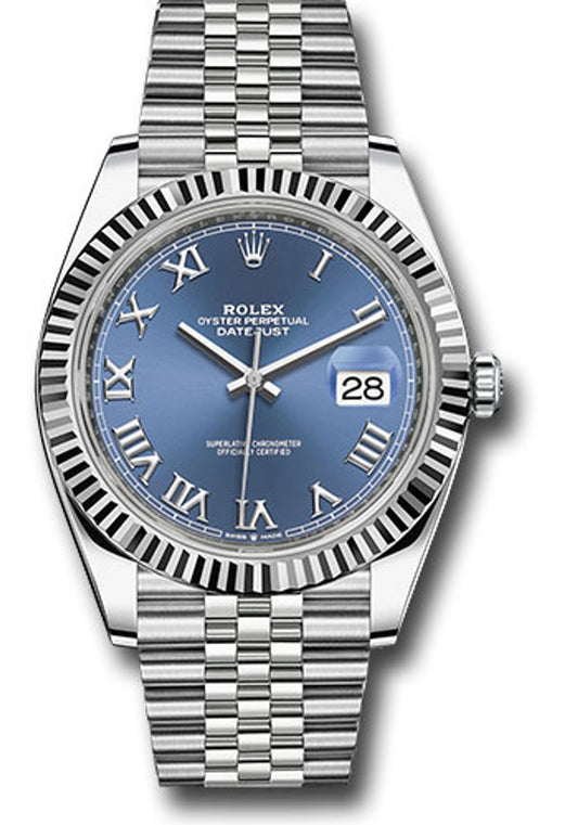 Rolex Datejust 41 Blue Roman Dial on Jubilee 126334 Card 2026