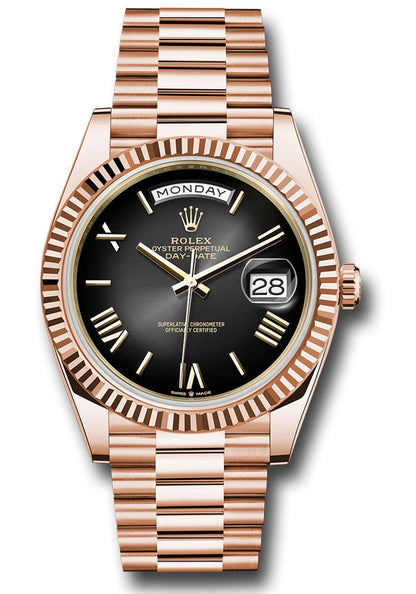 Rolex Day-Date 40 Slate Ombre Roman Dial on President 228235 Card 2025