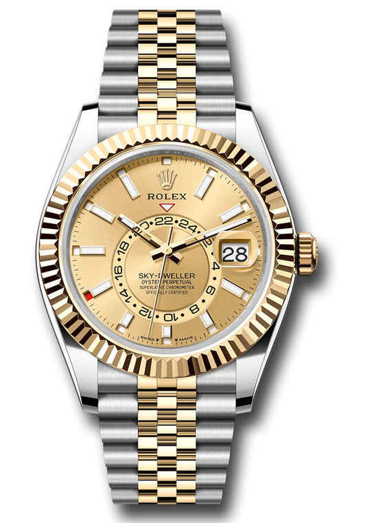Rolex SkyDweller Champagne Index Dial on Jubilee 336933 Card 2025