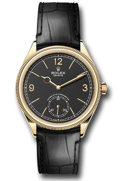 Rolex 1908 Black Index Arabic Dial on Leather Strap 52508 Papers 2025