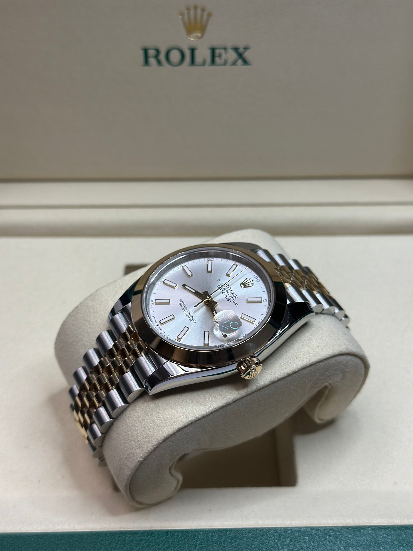 Rolex Datejust 41 Silver Index Dial on Jubilee 126303 Papers 2026