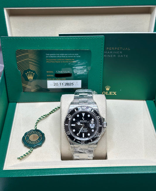Rolex Submariner Black Dial on Oyster 126610LN Papers 2025