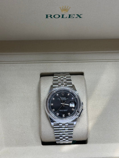 Rolex Datejust 36 Black Diamond Dial on Jubilee 126234 Papers 2025