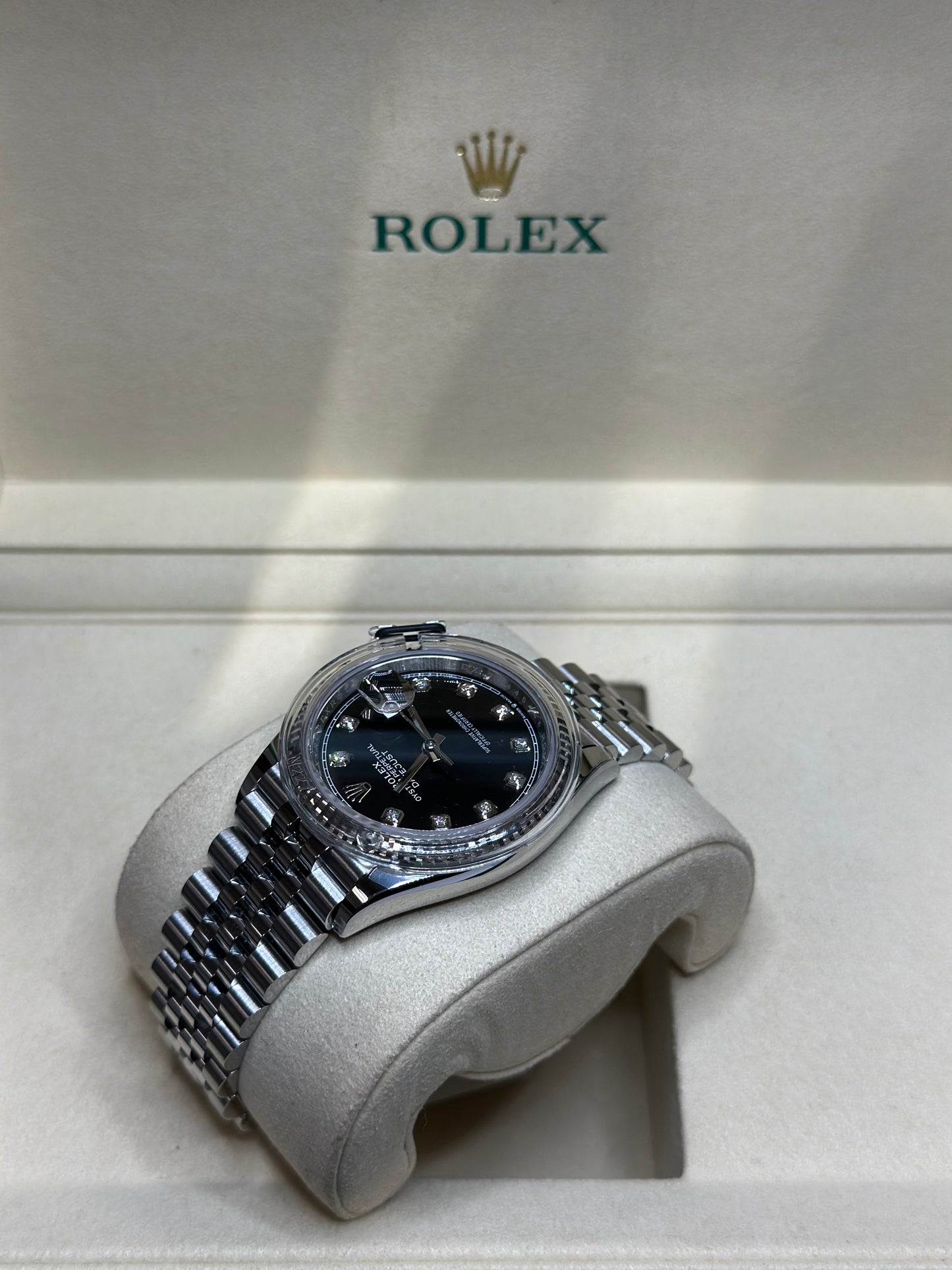 Rolex Datejust 36 Black Diamond Dial on Jubilee 126234 Papers 2025