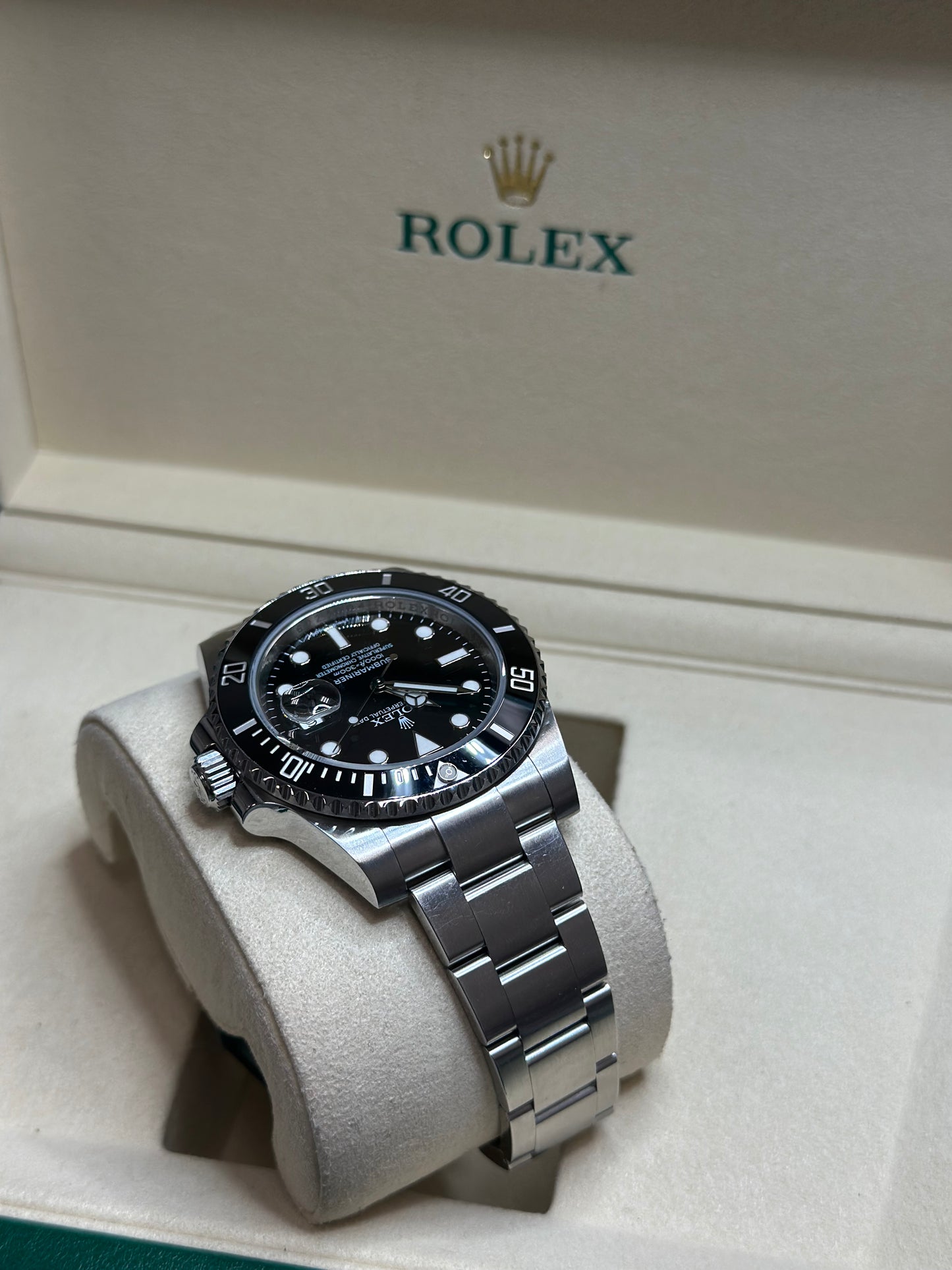 Rolex Submariner Black Dial on Oyster 116610LN Papers 2015