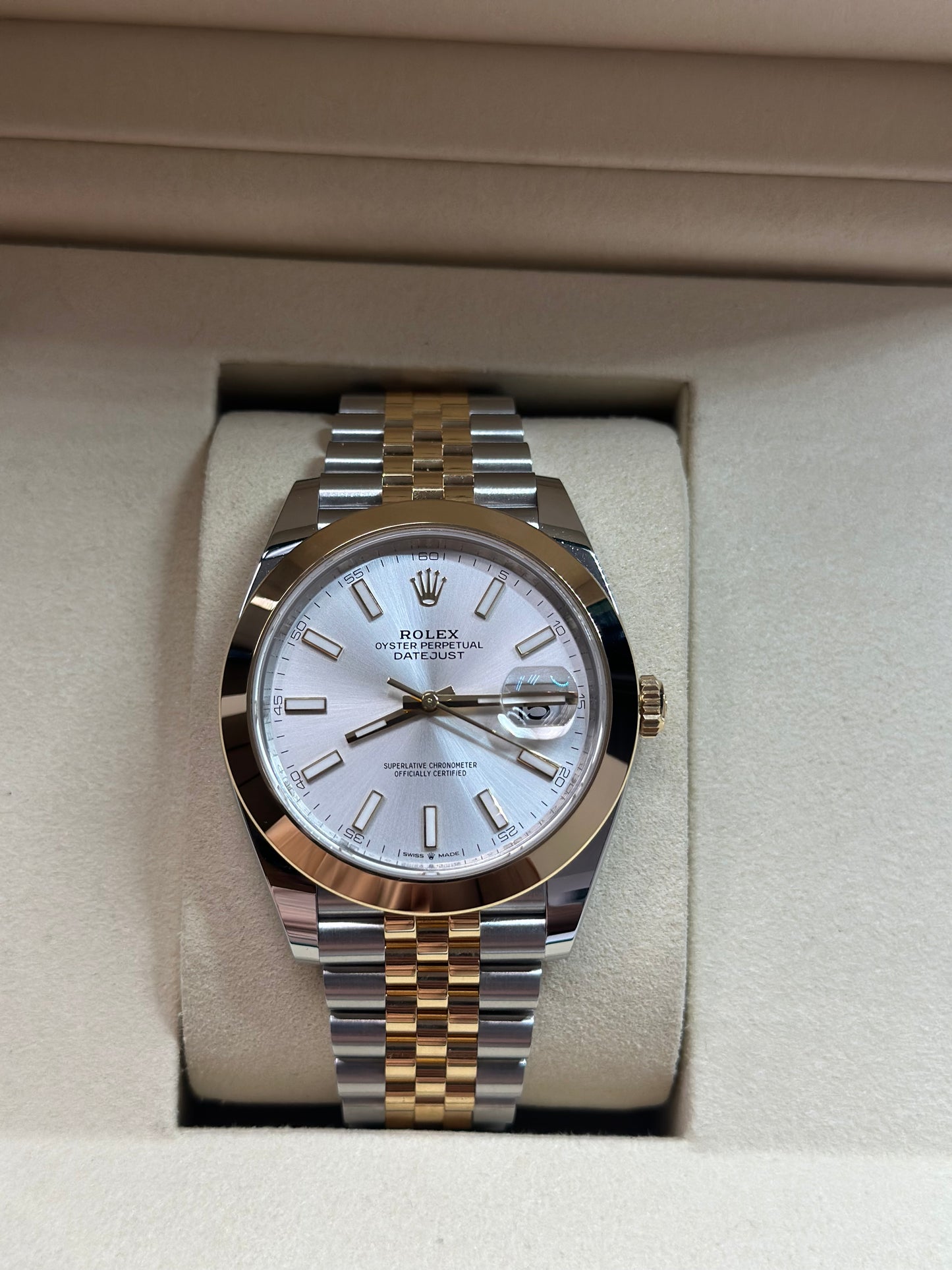 Rolex Datejust 41 Silver Index Dial on Jubilee 126303 Papers 2026