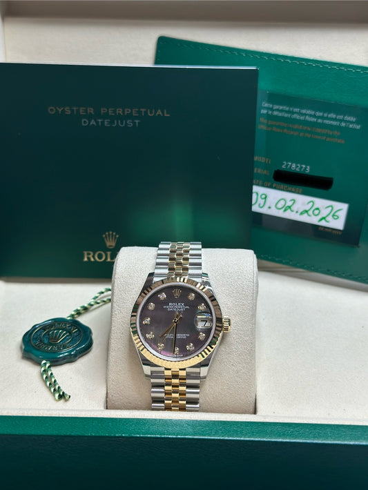 Rolex Datejust 31 Dark Mother-Of-Pearl Diamond Dial on Jubilee 278273 Complete 2026