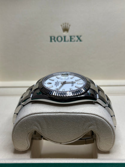 Rolex Datejust 41 White Index Dial on Oyster 126334 Complete 2022