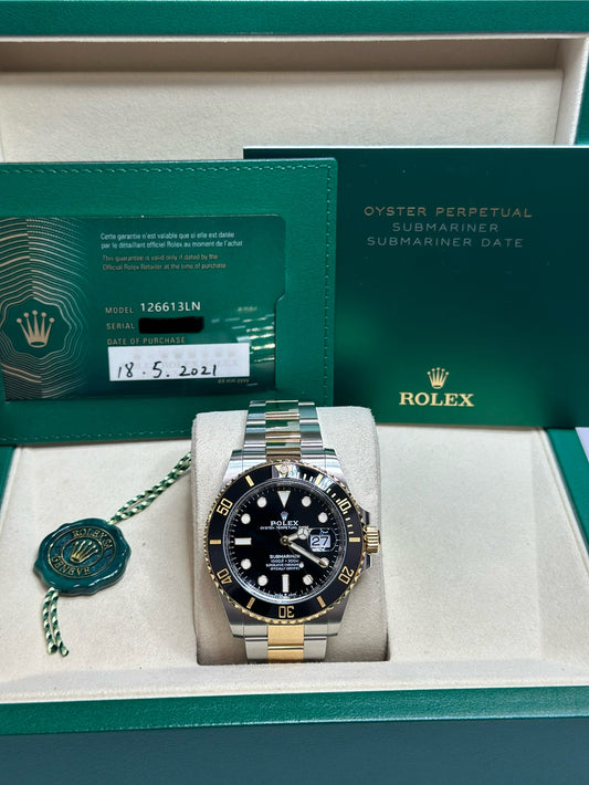 Rolex Submariner Black Dial on Oyster 126613LN Card 2021