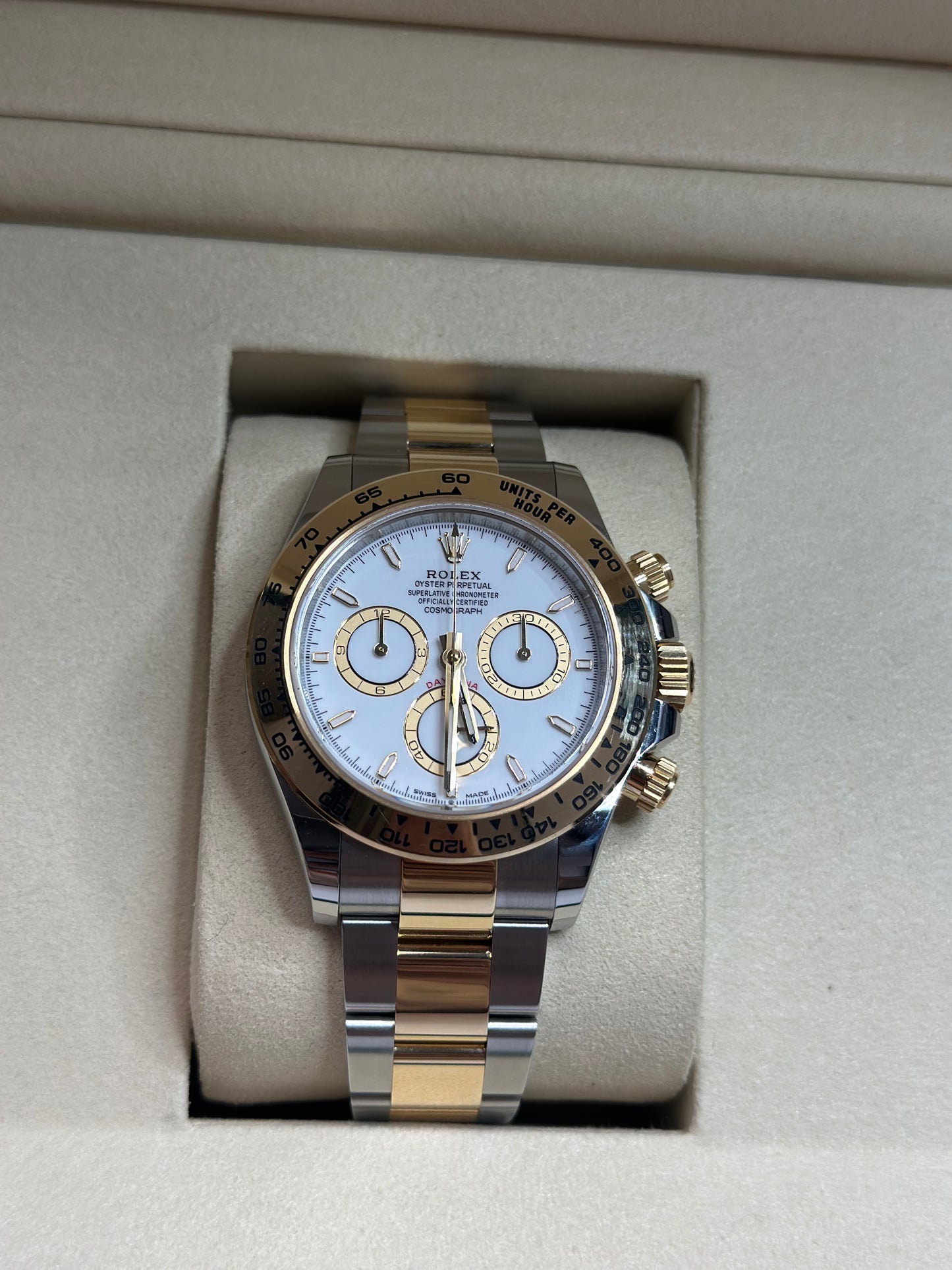 Rolex Daytona White Index Dial on Oyster 126503 Papers 2024