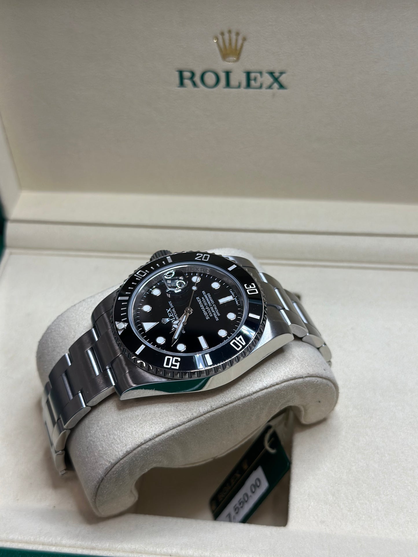 Rolex Submariner Black Dial on Oyster 116610LN Papers 2015