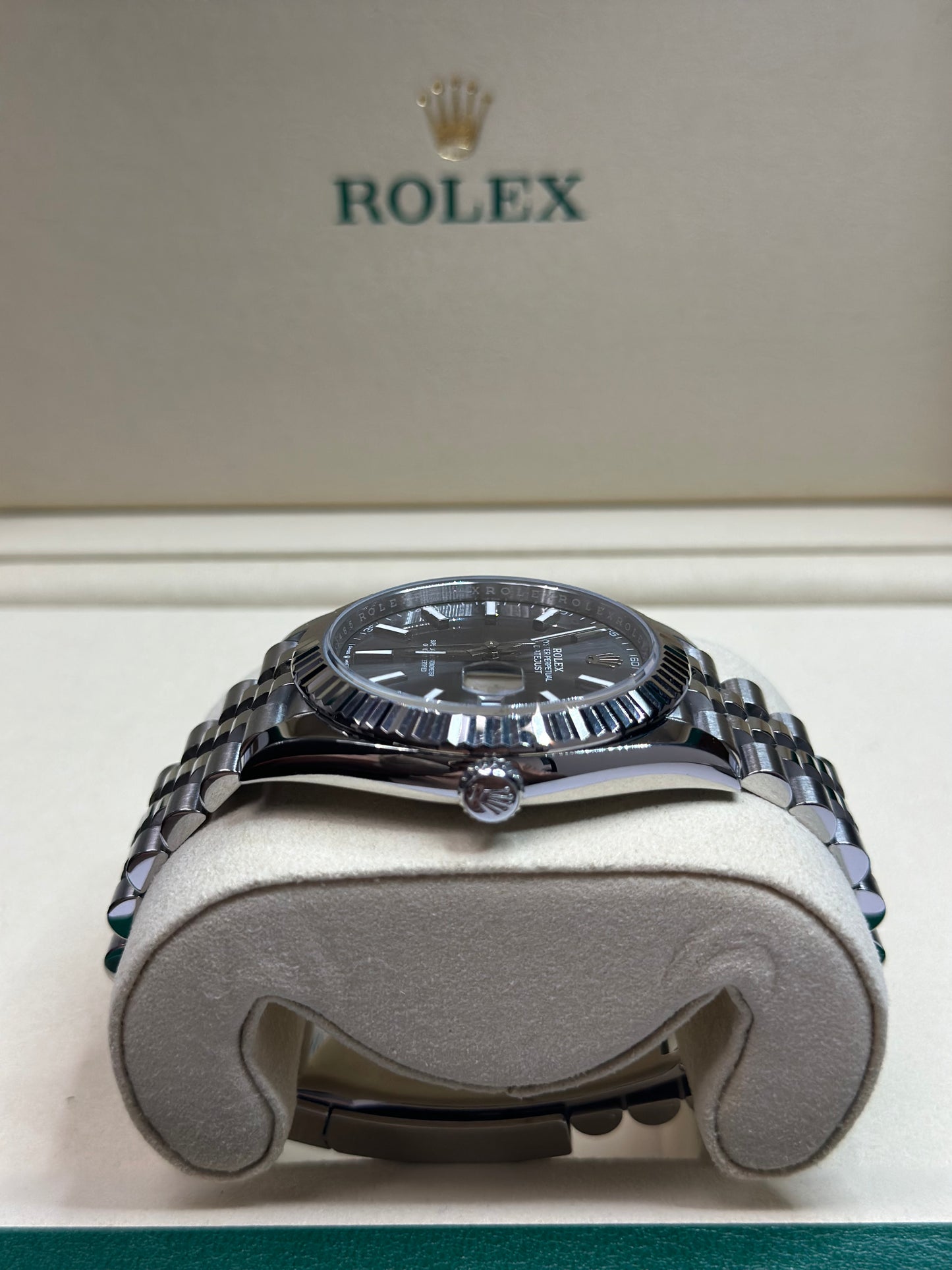 Rolex Datejust 41 Dark Rhodium Index Dial on Jubilee 126334 Papers 2025