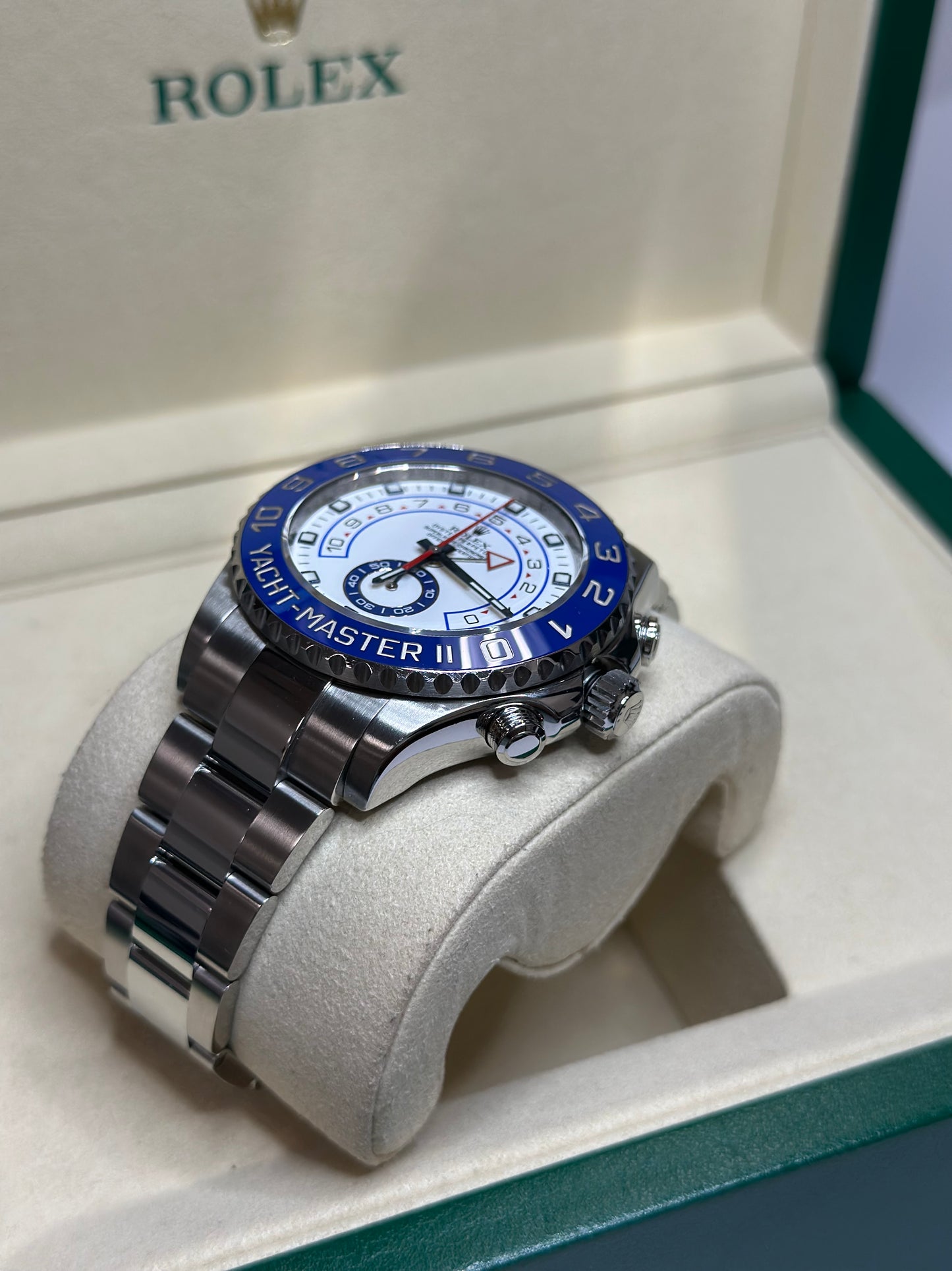 Rolex Yacht-Master II Matt White Dial on Oyster 116680 Card 2017