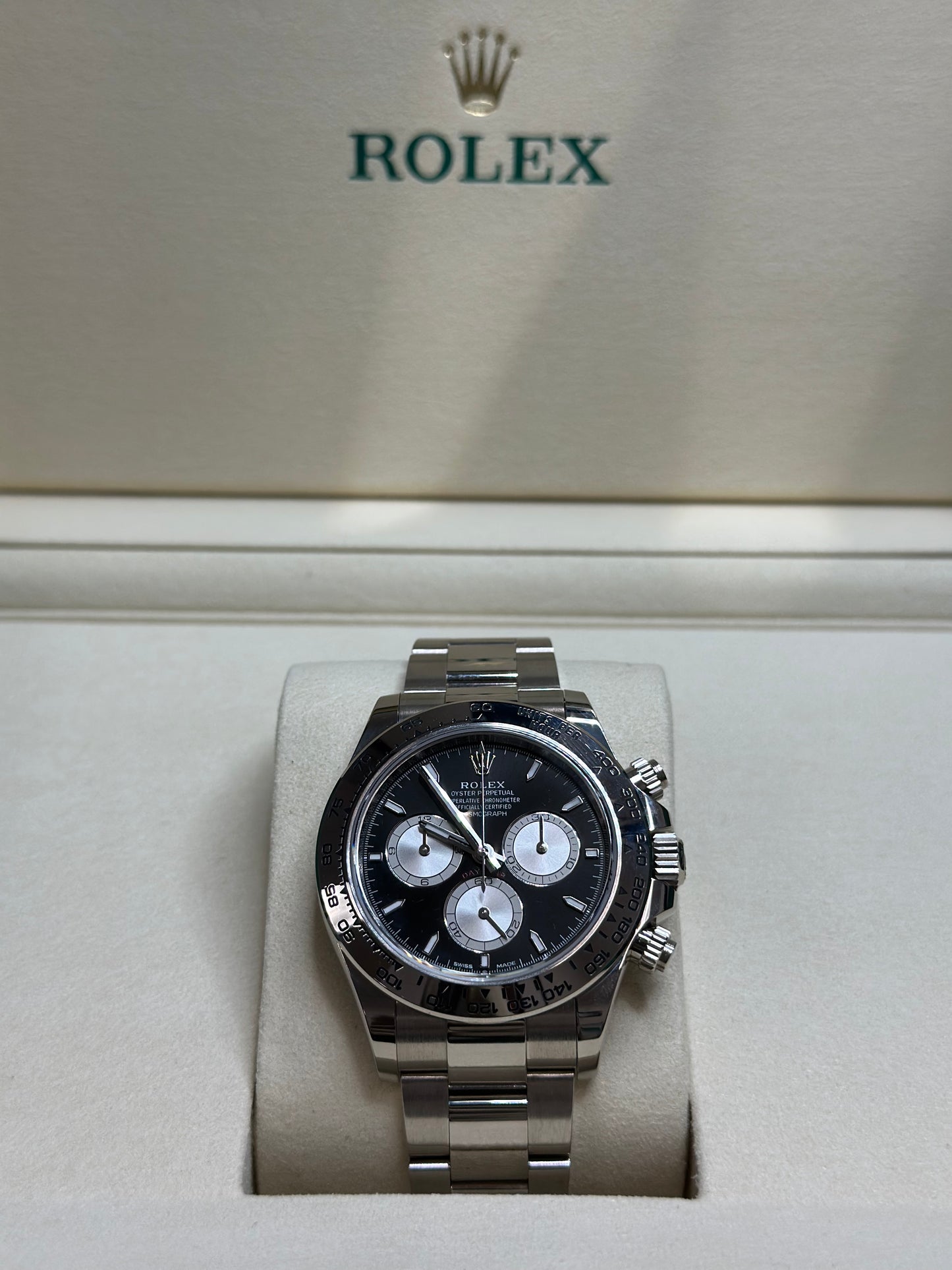 Rolex Daytona Black And Steel Index Dial on Oyster 126509 Complete 2025