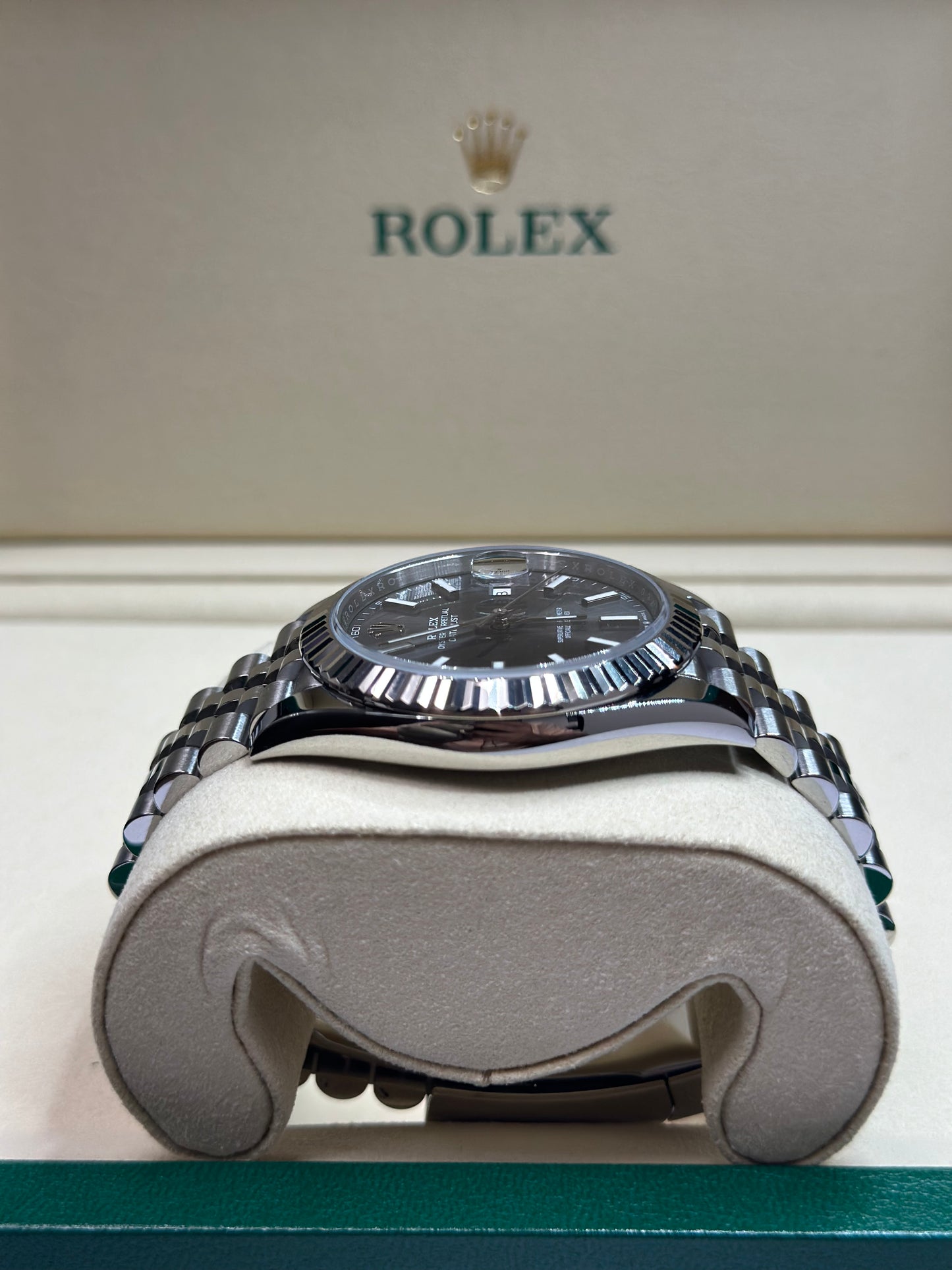 Rolex Datejust 41 Dark Rhodium Index Dial on Jubilee 126334 Papers 2025