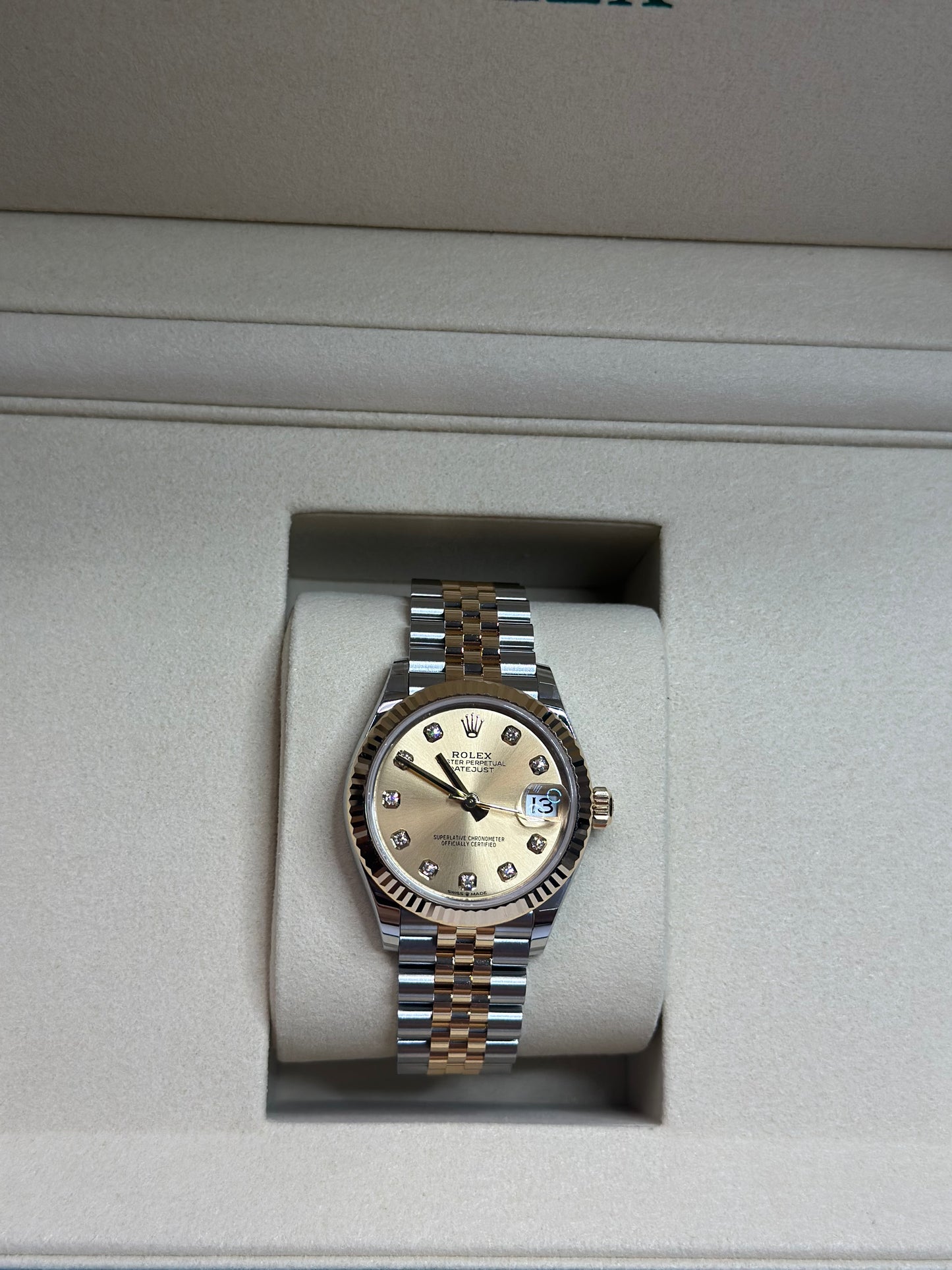 Rolex Datejust 31 Champagne Diamond Dial on Jubilee 278273 Papers 2026