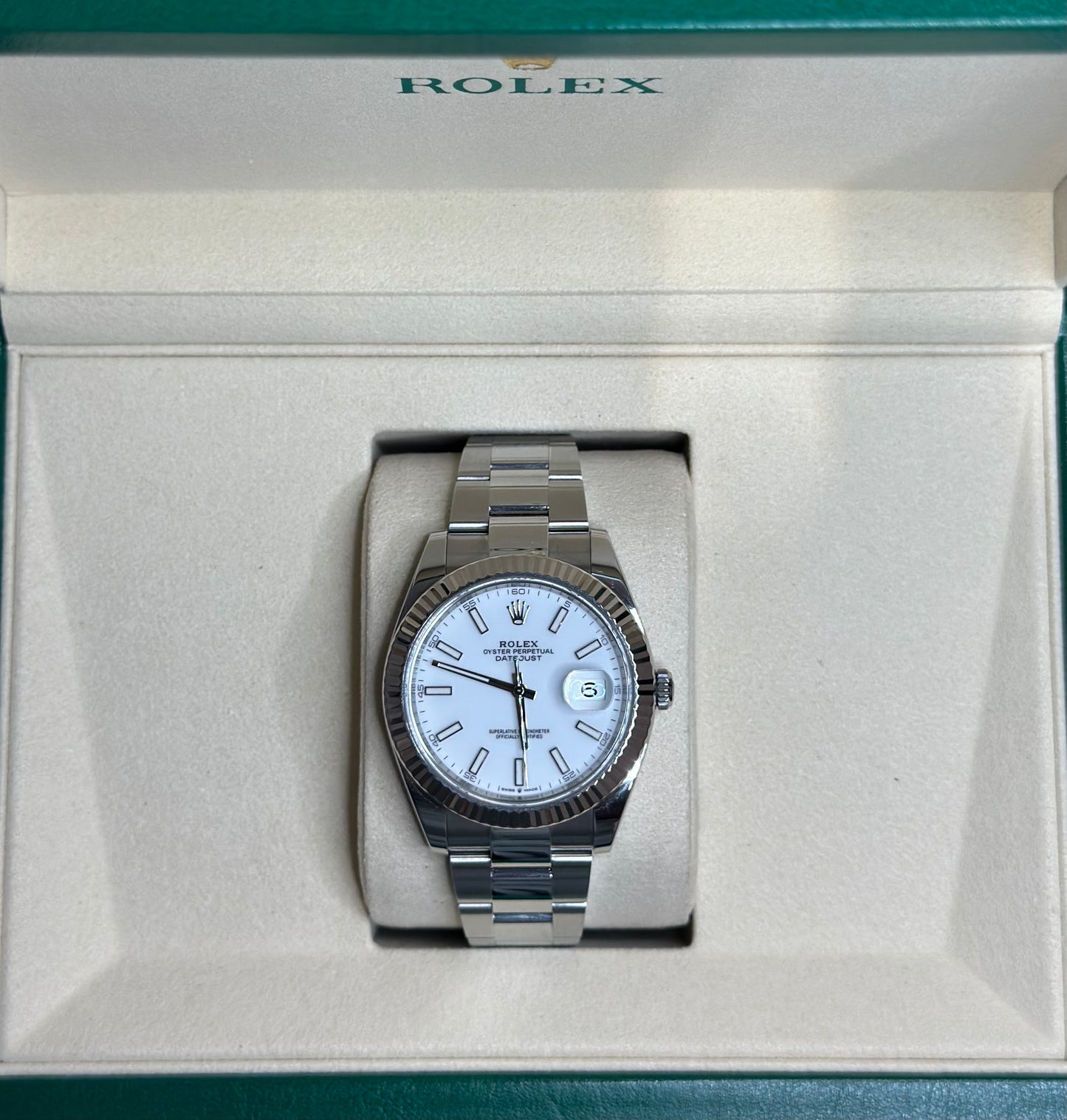 Rolex Datejust 41 White Index Dial on Oyster 126334 Complete 2022