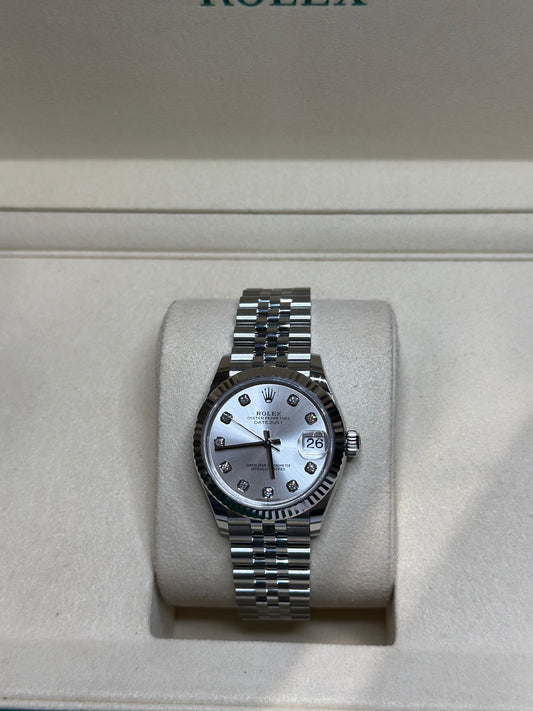 Rolex Datejust 31 Silver Diamond Dial on Jubilee 278274 Papers 2025